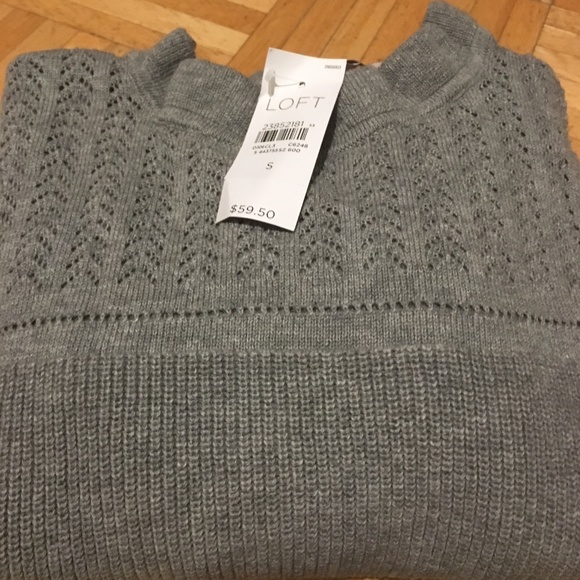 LOFT Gray Knit Sweater - Picture 4 of 4